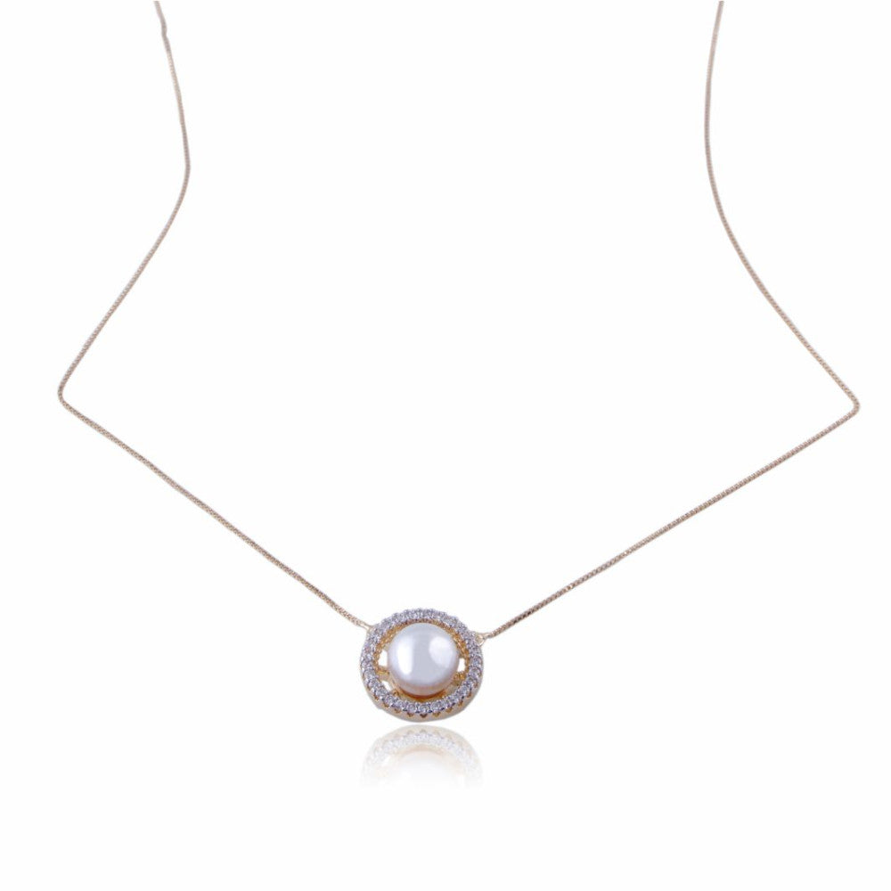 NECKLACE - GOLD PLATED - PEARL