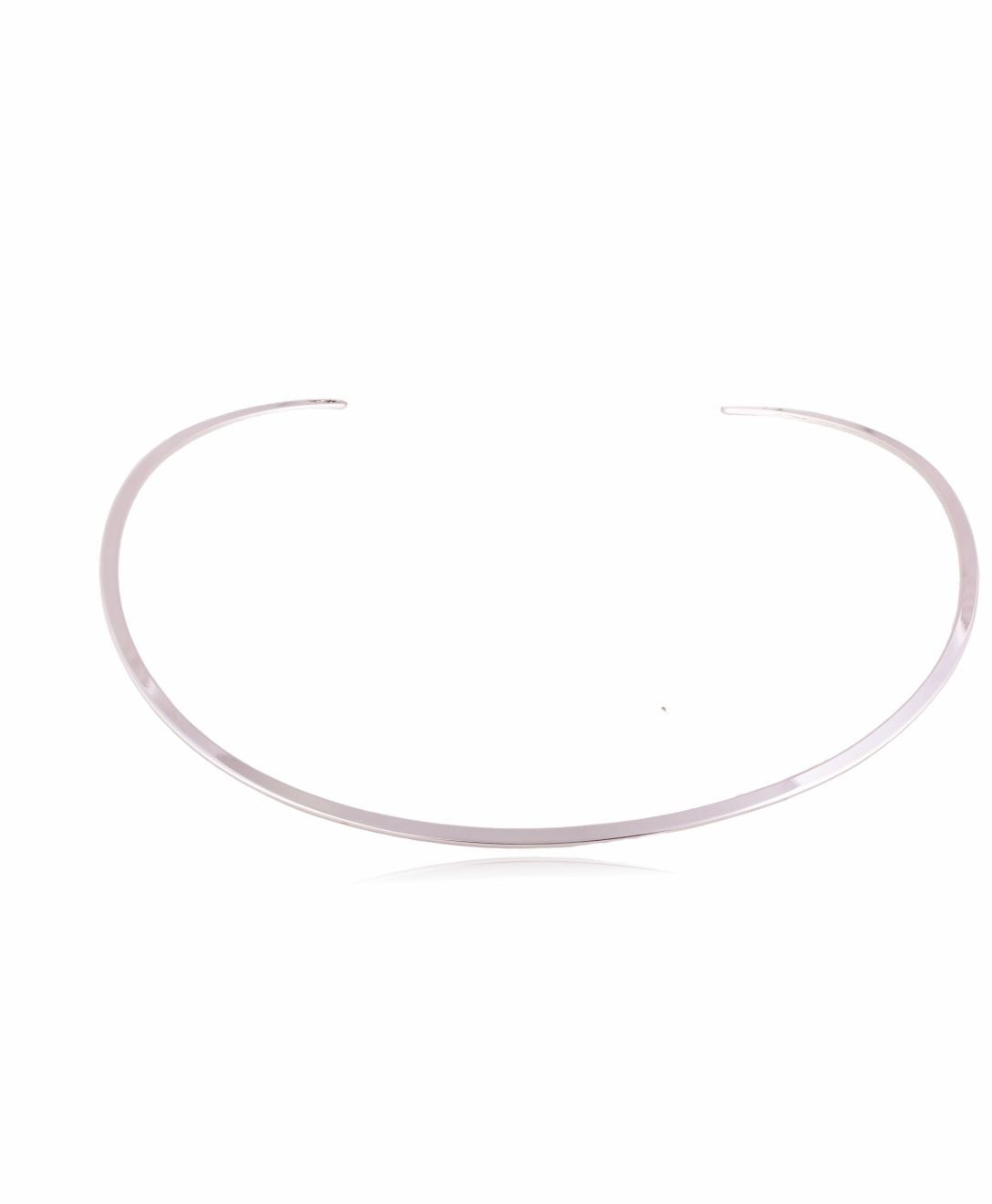 Bow Necklace - Zirconia - White Gold Plated - Choker