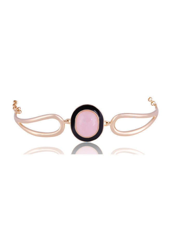 PINK QUARTZ - BRACELET - GOLD PLATED