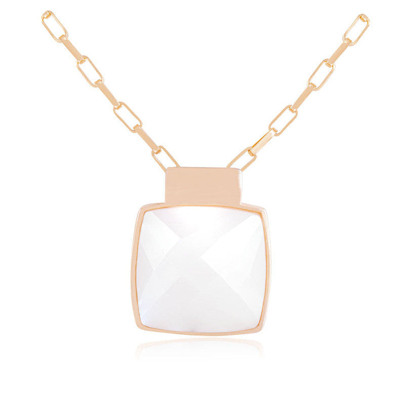 HARLEM HERITAGE NECKLACE - PEARLIZED PORCELAIN STONE