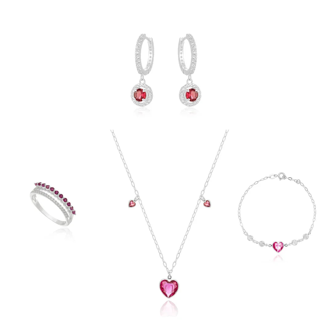 TIARA PINK HEARTY SET